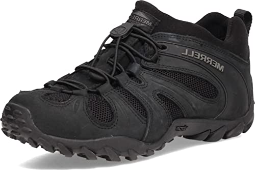 Merrell Men's Chameleon 8 Stretch Tactical Work Shoes, Waterproof Nubuck & Mesh Upper Ultra-Lightweight Hiking Combat Boots