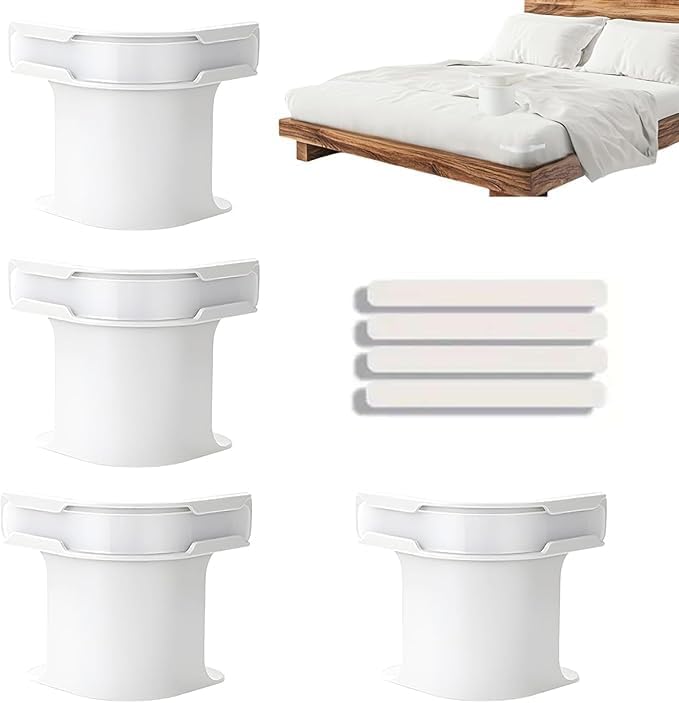 Bed Sheet Holder 4Pack - Ultra Secure Mattress Fit, Easy to Use Transparent Straps & Strong Grip - No More Loose Sheets, Fits Any Mattress Size (4, White)