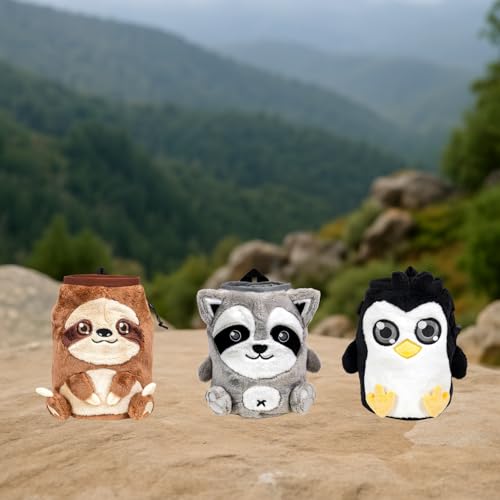 Chalk Bag for Rock Climbing - Cute Chalk Bag for Bouldering, Gym, Indoor & Outdoor Climbing with Adjustable Belt, Brush Ho...