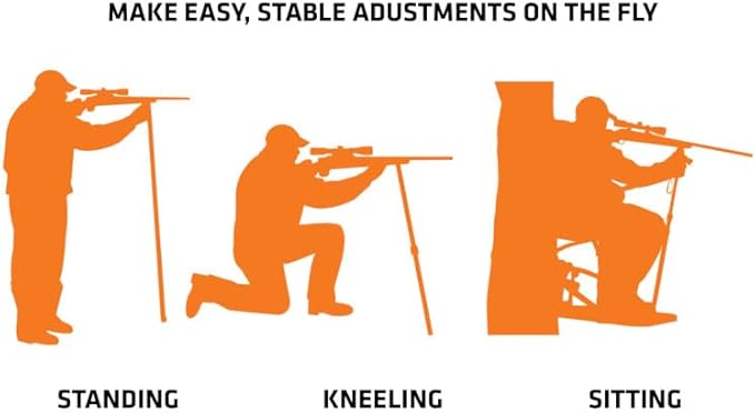 PRIMOS Hunting Trigger Stick Gen3 Shooting Stick, Adjustable Height, Quick-Detach Yoke, Durable and Lightweight, Ideal for Hunting, Shooting, and Photography