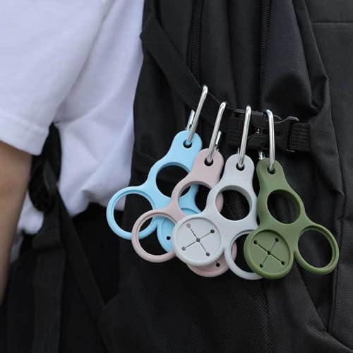 Silicone Water Bottle Carrier with Clip Carabiner Ring Clip