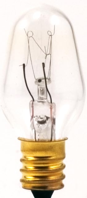 Sylvania Incandescent Light Bulb, C7, 4W, Candelabra Base, 15 Lumens, 2850K, Non-Dimmable, Clear, Soft White - 4 Pack (13549)