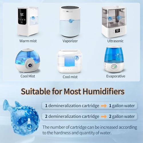 12-Pack Universal Humidifier Cleaning Fish Compatible with Most Humidifiers Replacement Ultrasonic Humidifier Tank Cleaner...