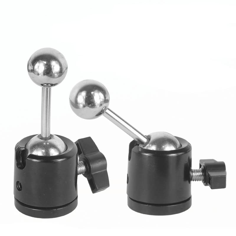 Vizgiz 2 Pack 17Mm Ball Head With 1/4 Inch Screw Thread Mount Connector Adapter For Photography Light Stand Light Tripod Action