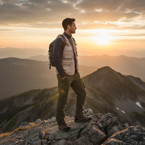 Rizanee Unisex Mesh Breathable Fishing Vest, Multi-Pockets Photography Travel Hiking Waistcoat Jacket for Adults and Youth