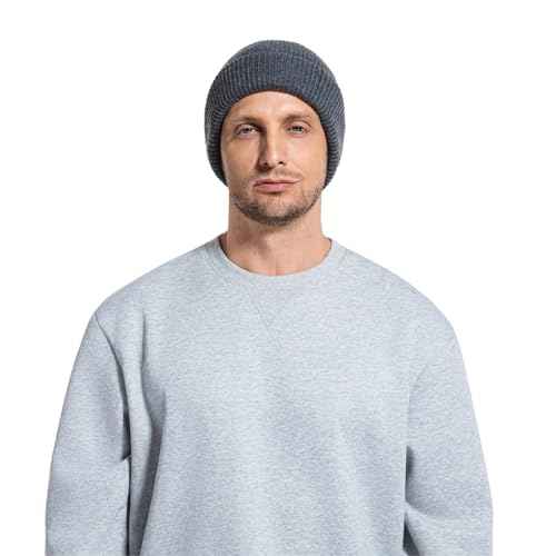 Winter Beanie Hat for Men Women, Thickened Wool-Blend Skull Cap, Warm Cotton Beanie for Outdoor & Heat Retention