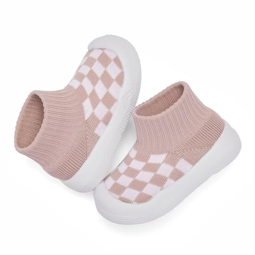 Eashi Baby Boy Girl Non-Skid Indoor Infant Walking Shoes Breathable Warm Elastic Sock Shoes with Memory Sole Protect Toes ...