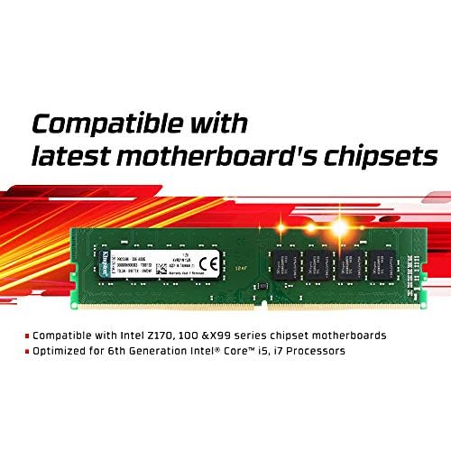 Kingston Valueram 8Gb 3200Mt/S Ddr4 Non-Ecc Cl22 Dimm 1Rx16 1.2V Kvr32N22S6/8 Desktop Memory