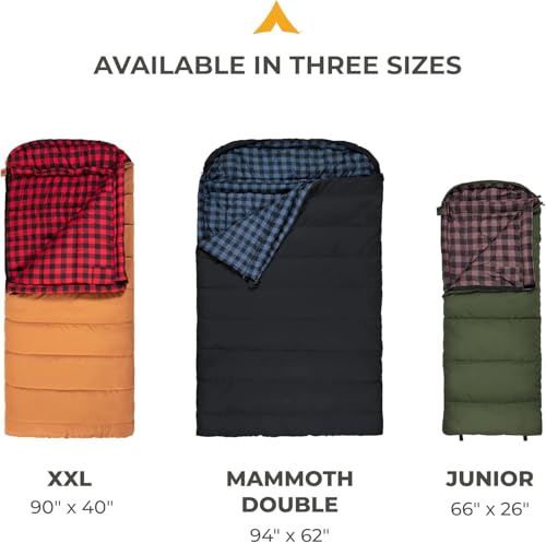Teton Sports 0F Sleeping Bag. Warm and Comfortable Camping Sleeping Bag, Teton Tough Canvas Shell for Camping, Hunting, an...