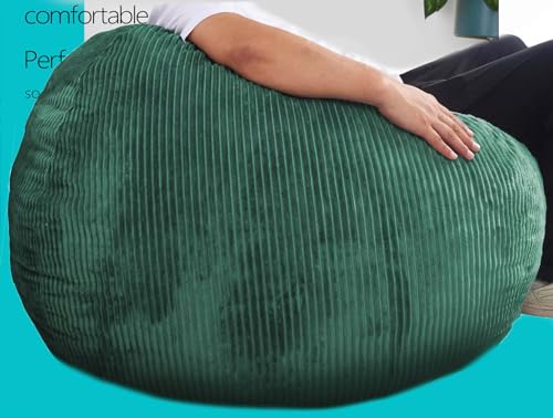 Bean Bag Chair 3Ft Luxurious Faux Rabbit Fur Memory Foam Bean Bag Chairs for Adults/Teens with Filling,Ultra Soft Faux Fur...