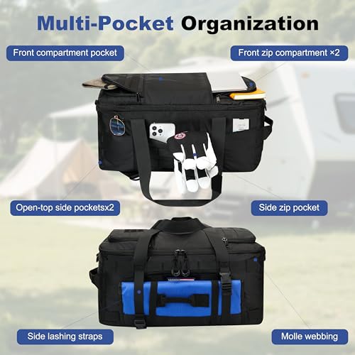 KOKKOYA 40L Military Tactical Backpack for Men 3 in 1 with MOLLE System Waterproof 600D Black Backpack for Travel Outdoor ...