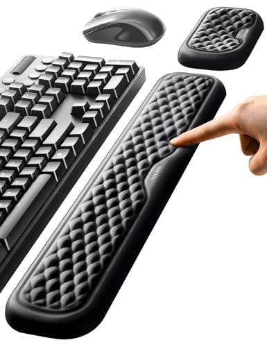 Vaydeer Wrist Rest for Keyboard and Mouse, Computer Ergonomic Wrist Support Pad, Soft Memory Foam Arm Cushion for Desk, Pa...