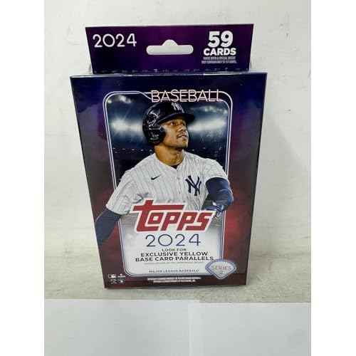 Topps 2024 Baseball Trading Cards, 59 Cards, Series 2 Hanger Pack, Navy/Red/White