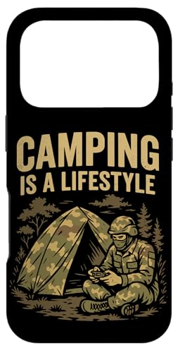 Camping Lifestyle Funny Outdoors Survival Gamer Humor Gaming Case for iPhone 17 Pro