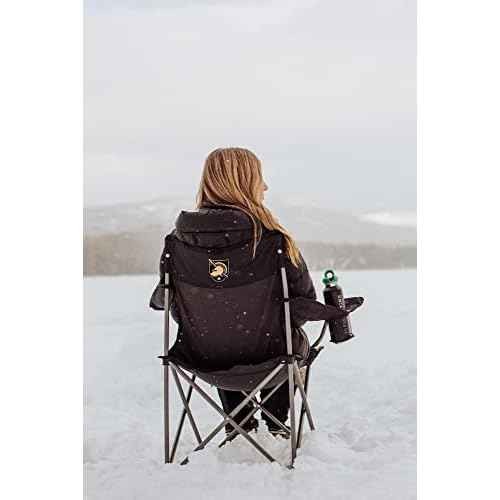 PICNIC TIME NCAA PTZ Camp Chair, Picnic Chair, Beach Chair with Carrying Bag, (Black)