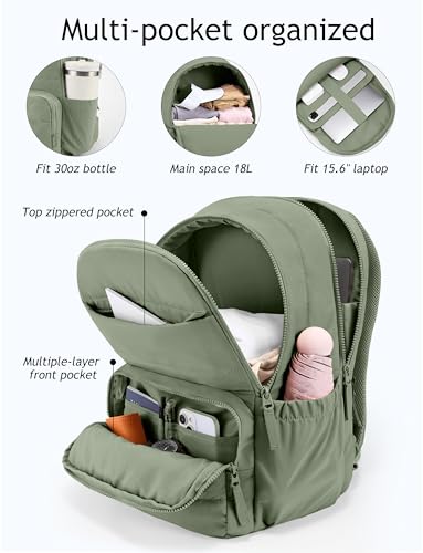 Uselike Travel Backpack for Women, 15.6 Inch Laptop Backpack, Quilted College Bookbag, Cute Work Backpacks, Water Resistant