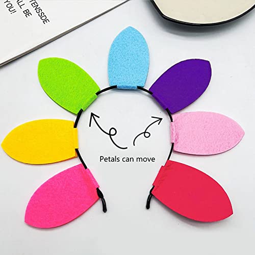 appuivbt Floral Petals Headband Flowers Hair Hoop Hairband Summer Headwear Party Costume Headpiece