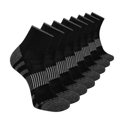 Skechers Men's Work Collection High Quarter Crew Cushioned Socks (8-Pack)