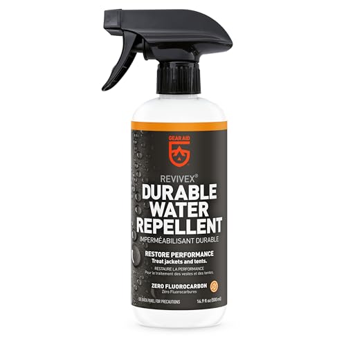 GEAR AID Revivex Durable Water Repellent (DWR) Spray for Restoring Waterproofing on Rainwear, Gore-TEX, Soft Shells, Wader...