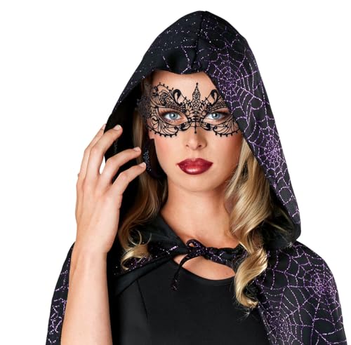 Liatunou 2 Pieces Women's Masquerade Mask Lace Eye Mask for Ball Proms,Halloween Carnival and Venetian Masquerade Party