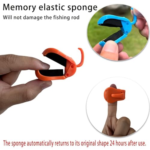 2Pcs Quick-Attach Fishing Rod Clip Tool-Free 1-Hand Holder for Freshwater Rods Storage Racks Secure Grip Tackle Organizer