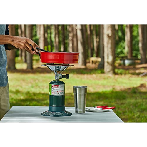 Coleman BottleTop Propane Stove with Adjustable Burner, Portable Camping/Backpacking Cooker with 7650 BTUs of Power for Ca...