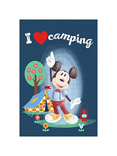 Flagology.com, Disney, Mickey Mouse, Mickey I Love Camping, Outdoor, Garden Flag 12.5"x18", Exclusive Premium Fabric, Camp...