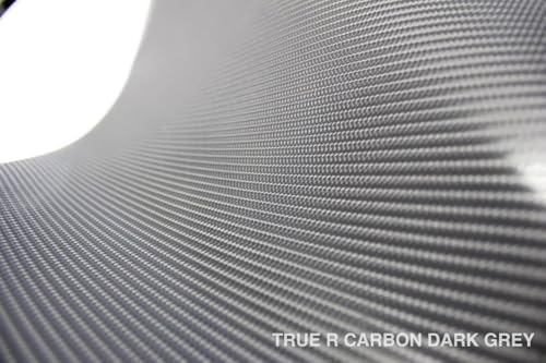 VViViD® Meteorite Dark Grey True R Carbon Fiber Vinyl Wrap Roll with Air Release Technology (1ft x 5ft)