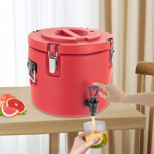 Insulated Beverage Cooler, 5 Gallon Commercial Cold Hot Drink Dispenser, Thermal Container with 304 Stainless Steel Interi...