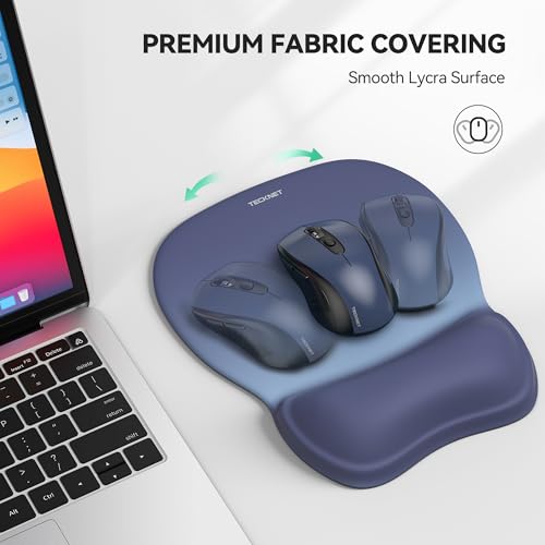 TECKNET Gel Mouse Pad with Wrist Rest, Ergonomic Office Mousepad with Wrist Support - Non-Slip & Smooth Surface Comfortabl...