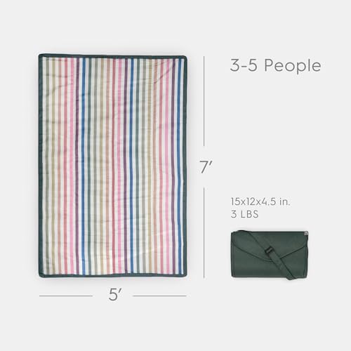 Little Unicorn 5'x7' Outdoor Family Picnic & Beach Blanket | Durable & Water-Resistant Fabric | Compact Fold & Easily Wipe...
