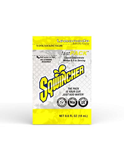 Sqwincher Fast Pack Liquid Concentrate | Lemonade Flavored | Low Calorie | Low Sodium | Electrolyte Replenishment Hydratio...