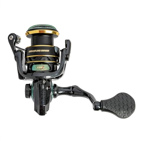 Lew’s Wally Marshall Signature Series Spinning Fishing Reel, 5+1 Bearings, Graphite Frame and Rotor, Interchangeable Retri...