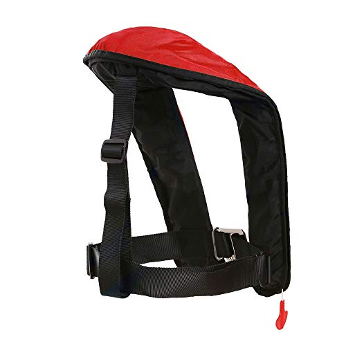 Eyson Inflatable Life Jacket Life Vest Highly Visible Manual for Adults (Red)