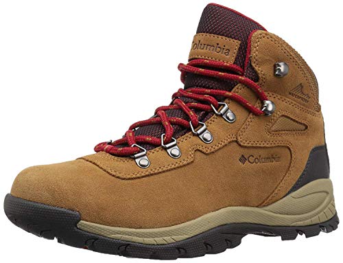 Columbia Women's Newton Ridge Plus Waterproof Amped, Elk/Mountain Red, 9