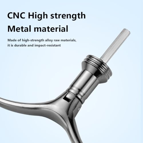 Aluminum Alloy Fishing Reel Double Rocker Arm Handle Grip, CNC High Strength Baitcasting Trolling Reel Rocker, Crank w/Hol...