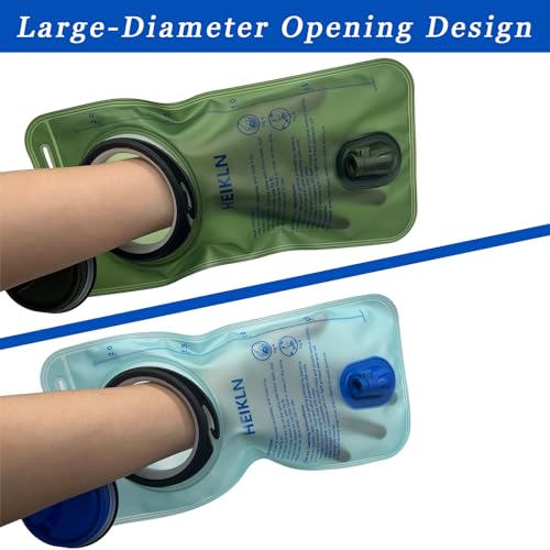 HEIKLN Hydration Bladder 1.5L-2L-3L,Leak Proof Water Reservoir, BPA Free Military Water Storage Bladder Bag Hydration Pack...
