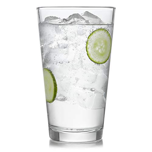 Libbey Preston Tumbler and Rocks Glass Cups Set, All Purpose Everyday Drinking Glasses Set of 16, Glassware Drinking Glass...