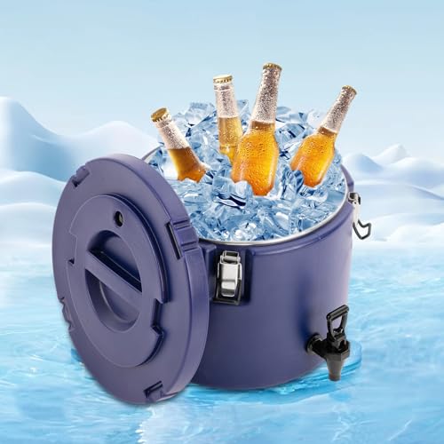 4.94 Gallon Insulated Beverage Dispenser,Dispenser with Stainless Steel Interior and Spout,Portable Sports Cooler for Camp...