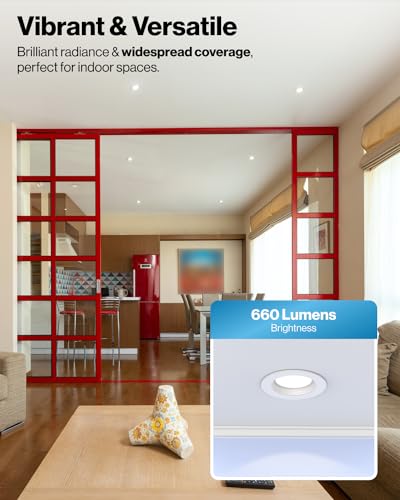 Sunco 10 Pack Retrofit LED Recessed Lighting 4 Inch, 3000K Warm White, Dimmable Can Lights, Baffle Trim, 11W=60W, 660 LM, ...