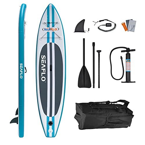 Savvycraft Inflatable Standing Paddle Board 11'x30''x6'' SUP Youth and Adult, ISUP Accessories: Adjustable Paddle, Double ...
