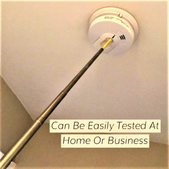 Tess Safety Pole -Smoke Detector and Emergency Exit- Extendable Pole Tester Original - Allows Easy Excess and Monitoring for Life Safety Products -Spellbound
