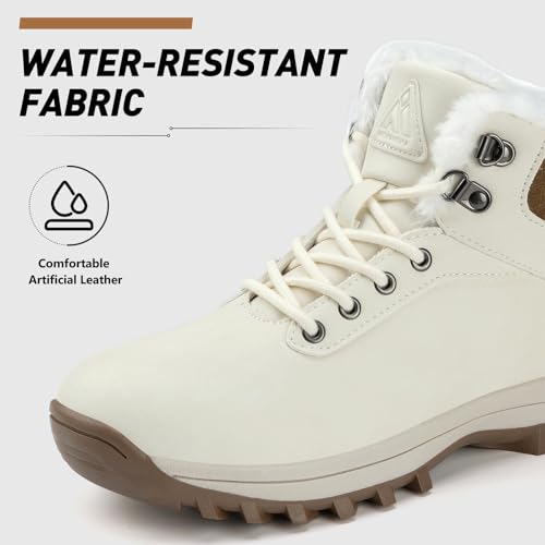 Mishansha Snow Boots for Women – Waterproof Winter Hiking Boots with Warm Fur Lining, Anti-Slip Sole, Insulated Outdoor Co...
