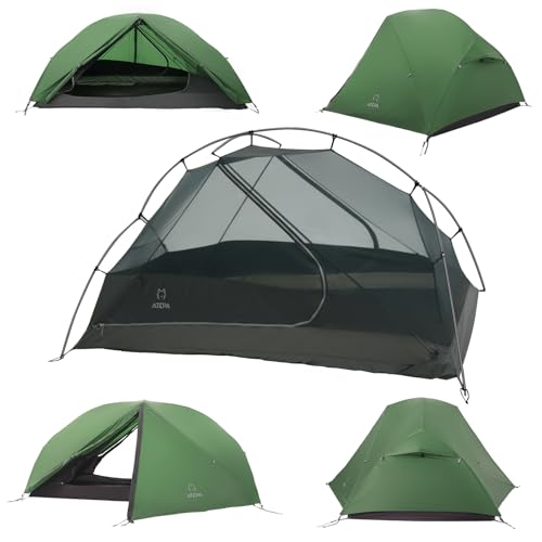 ATEPA Voyage 1-2 Person Backpacking Tent, 4 Season Ultralight Compact Tent, 4000mm Waterproof 20D Nylon Rainfly & Aluminum...