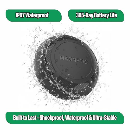 Magnetic Hidden GPS Tracker for Vehicles – Long Battery Life, No Subscription, Car Tracker Device Hidden (iOS Tracker)
