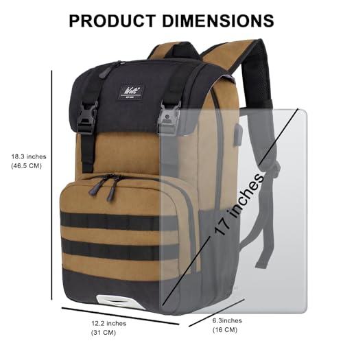 WOLT Laptop Backpack with USB Charging Port Fits Up to 17 Inch Laptop, College Backpack for Men Women, Computer Business B...