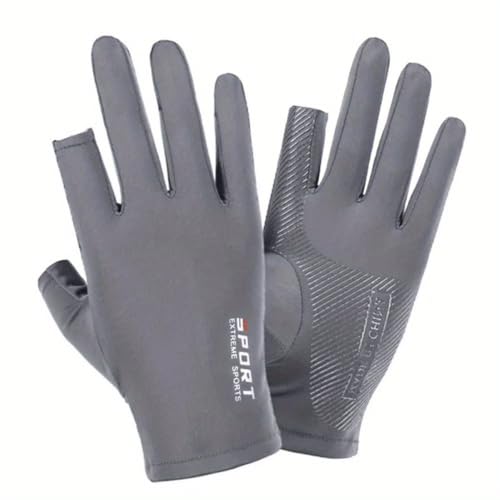 Ice Silk Halffinger Cycling Gloves for Men and Women Outdoor Sports Fitness Driving Fishing Highelastic Comfortable
