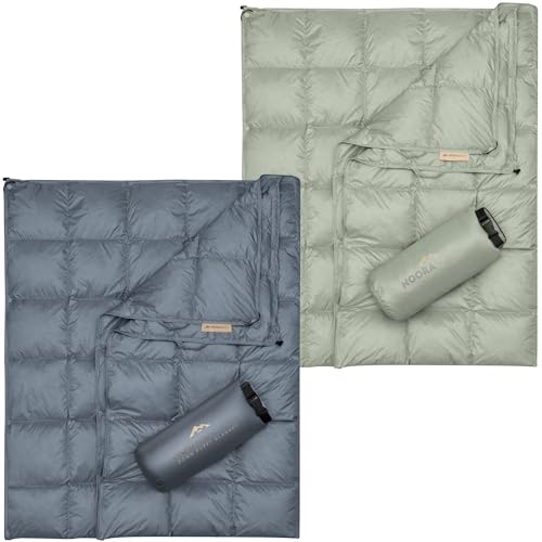 Noora North Down Camping Blanket with Footbox – 650 Fill Power, Lightweight, Packable, Water Resistant Backpacking Quilt &...