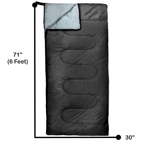 Bulk 10 Pack Envelope Sleeping Bags, 4 Seasons Warm or Cold Lightweight Indoor Outdoor Sleeping Bags for Adults, Backpacki...