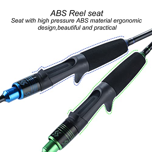 Sougayilang Fishing Rods Ultra-Sensitive Carbon Spinning Rods Blanks with Comfort EVA Grip Rod Handle 2 piecesTrout Rod